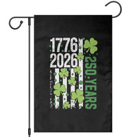 Irish American 250 Years 1776 2026 Patriotic Shamrock Garden Flag St Patricks Day Ameria 250th Anniversary