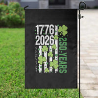 Irish American 250 Years 1776 2026 Patriotic Shamrock Garden Flag St Patricks Day Ameria 250th Anniversary
