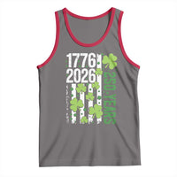 Irish American 250 Years 1776 2026 Patriotic Shamrock Tank Top St Patricks Day Ameria 250th Anniversary