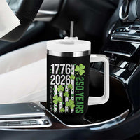Irish American 250 Years 1776 2026 Patriotic Shamrock Tumbler With Handle St Patricks Day Ameria 250th Anniversary