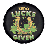 Funny St Patricks Day Spare Tire Cover Zero Lucks Given Irish Shamrock