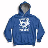 Rub Me For Luck Shamrock Irish Chicken St Patricks Day Hoodie - Wonder Print Shop