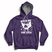 Rub Me For Luck Shamrock Irish Chicken St Patricks Day Hoodie - Wonder Print Shop