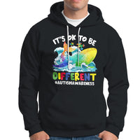 Autism Awareness Hoodie Autism Whale It's Ok To Be Different Support Squad Raise Awareness Mental Health - Wonder Print Shop