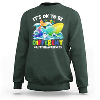 Autism Awareness Sweatshirt Autism Whale It's Ok To Be Different Support Squad Raise Awareness Mental Health - Wonder Print Shop