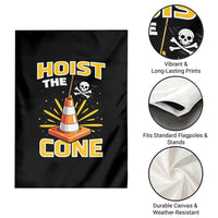 Hoist The Cone Jolly Roger Victory Garden Flag Pirate Skull Baseball Sports Fan IYKYK Meme
