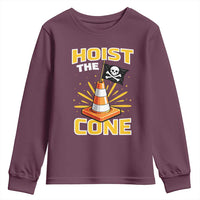Hoist The Cone Jolly Roger Victory Youth Sweatshirt Pirate Skull Baseball Sports Fan IYKYK Meme