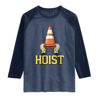 Funny Hoist The Cone Trophy Raglan Shirt IYKYK Meme Sports Fan Victory Celebration