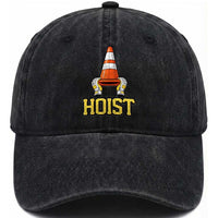 Funny Hoist The Cone Trophy Washed Cotton Baseball Cap IYKYK Meme Sports Fan Victory Celebration