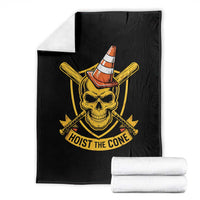 Funny Hoist The Cone Skull Throw Blanket IYKYK Meme Gritty Victory Celebration Sports Fan