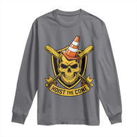 Funny Hoist The Cone Skull Long Sleeve Shirt IYKYK Meme Gritty Victory Celebration Sports Fan