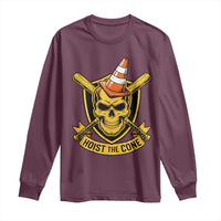 Funny Hoist The Cone Skull Long Sleeve Shirt IYKYK Meme Gritty Victory Celebration Sports Fan
