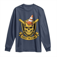 Funny Hoist The Cone Skull Long Sleeve Shirt IYKYK Meme Gritty Victory Celebration Sports Fan