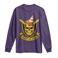 Funny Hoist The Cone Skull Long Sleeve Shirt IYKYK Meme Gritty Victory Celebration Sports Fan