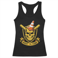 Funny Hoist The Cone Skull Racerback Tank Top IYKYK Meme Gritty Victory Celebration Sports Fan