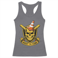 Funny Hoist The Cone Skull Racerback Tank Top IYKYK Meme Gritty Victory Celebration Sports Fan