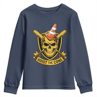 Funny Hoist The Cone Skull Youth Sweatshirt IYKYK Meme Gritty Victory Celebration Sports Fan
