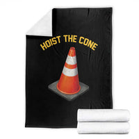 Vintage Hoist The Cone Victory Graphic Throw Blanket Funny Baseball Fan Pride Celebration IYKYK Meme