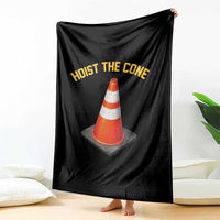 Vintage Hoist The Cone Victory Graphic Throw Blanket Funny Baseball Fan Pride Celebration IYKYK Meme