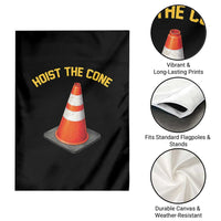 Vintage Hoist The Cone Victory Graphic Garden Flag Funny Baseball Fan Pride Celebration IYKYK Meme