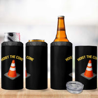 Vintage Hoist The Cone Victory Graphic 4 in 1 Can Cooler Tumbler Funny Baseball Fan Pride Celebration IYKYK Meme