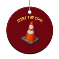 Vintage Hoist The Cone Victory Graphic Ceramic Ornament Funny Baseball Fan Pride Celebration IYKYK Meme