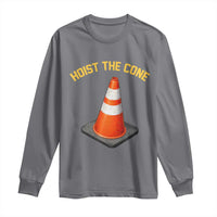 Vintage Hoist The Cone Victory Graphic Long Sleeve Shirt Funny Baseball Fan Pride Celebration IYKYK Meme