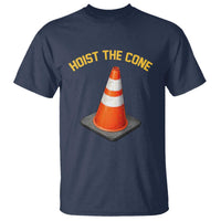 Vintage Hoist The Cone Victory Graphic T Shirt Funny Baseball Fan Pride Celebration IYKYK Meme