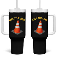 Vintage Hoist The Cone Victory Graphic Tumbler With Handle Funny Baseball Fan Pride Celebration IYKYK Meme