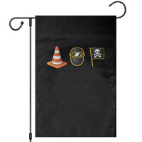 Pittsburgh Victory Icons Rebus Graphic IYKYK Meme Garden Flag Hoist The Cone Welding Mask Jolly Roger Flag