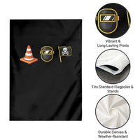 Pittsburgh Victory Icons Rebus Graphic IYKYK Meme Garden Flag Hoist The Cone Welding Mask Jolly Roger Flag