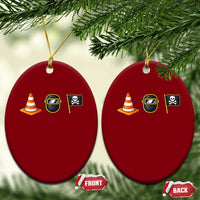 Pittsburgh Victory Icons Rebus Graphic IYKYK Meme Ceramic Ornament Hoist The Cone Welding Mask Jolly Roger Flag