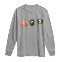 Pittsburgh Victory Icons Rebus Graphic IYKYK Meme Long Sleeve Shirt Hoist The Cone Welding Mask Jolly Roger Flag