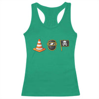 Pittsburgh Victory Icons Rebus Graphic IYKYK Meme Racerback Tank Top Hoist The Cone Welding Mask Jolly Roger Flag