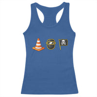 Pittsburgh Victory Icons Rebus Graphic IYKYK Meme Racerback Tank Top Hoist The Cone Welding Mask Jolly Roger Flag