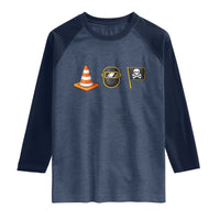 Pittsburgh Victory Icons Rebus Graphic IYKYK Meme Raglan Shirt Hoist The Cone Welding Mask Jolly Roger Flag