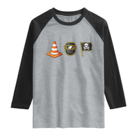Pittsburgh Victory Icons Rebus Graphic IYKYK Meme Raglan Shirt Hoist The Cone Welding Mask Jolly Roger Flag