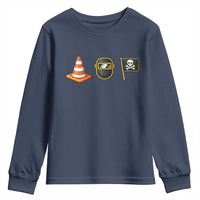 Pittsburgh Victory Icons Rebus Graphic IYKYK Meme Youth Sweatshirt Hoist The Cone Welding Mask Jolly Roger Flag