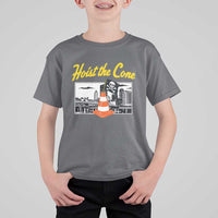 Pittsburgh Skyline Victory Hoist The Cone Meme T Shirt For Kid Funny Sports Fan Celebration
