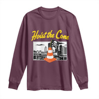 Pittsburgh Skyline Victory Hoist The Cone Meme Long Sleeve Shirt Funny Sports Fan Celebration