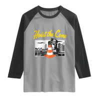 Pittsburgh Skyline Victory Hoist The Cone Meme Raglan Shirt Funny Sports Fan Celebration