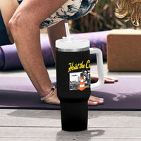 Pittsburgh Skyline Victory Hoist The Cone Meme Tumbler With Handle Funny Sports Fan Celebration