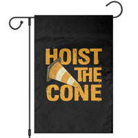 Vintage Hoist The Cone Distressed Graphic Garden Flag Funny Sports Meme Baseball Fan Victory Celebration