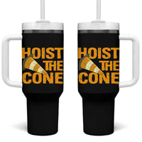 Vintage Hoist The Cone Distressed Graphic Tumbler With Handle Funny Sports Meme Baseball Fan Victory Celebration