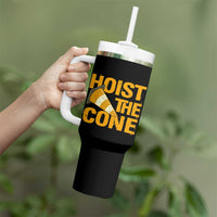 Vintage Hoist The Cone Distressed Graphic Tumbler With Handle Funny Sports Meme Baseball Fan Victory Celebration