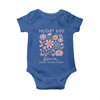 Military Kids Bloom Where They are Planted Baby Onesie Purple Up Month of the Military Child Floral Empowerment
