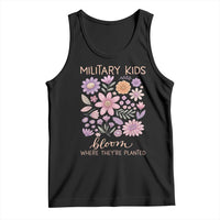 Military Kids Bloom Where They are Planted Tank Top Purple Up Month of the Military Child Floral Empowerment