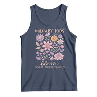 Military Kids Bloom Where They are Planted Tank Top Purple Up Month of the Military Child Floral Empowerment