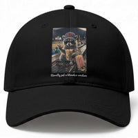 Literally Just A Bleacher Creature Funny Raccoon Baseball Graphic Baseball Cap Cool Game Day Fan Gift