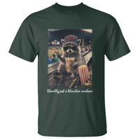Literally Just A Bleacher Creature Funny Raccoon Baseball Graphic T Shirt Cool Game Day Fan Gift